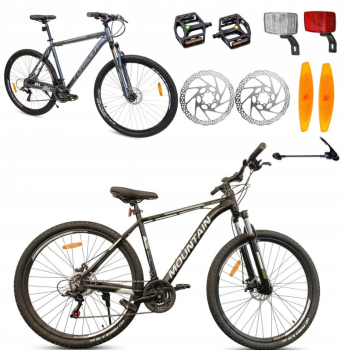 Rower górski MTB męski 29 cali 2x hamulce tarczowe amortyzacja rama 21 cali