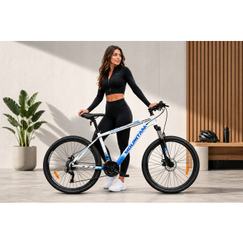 ROWER GÓRSKI MĘSKI MTB 27,5 AMORTYZACJA 21B TARCZE HAMULCOWE 160-175cm biał