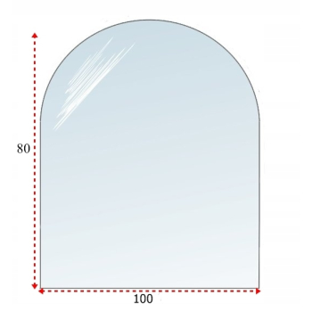 PODSTAWA SZKLANA POD PIEC KOMINEK SZKŁO 80x100